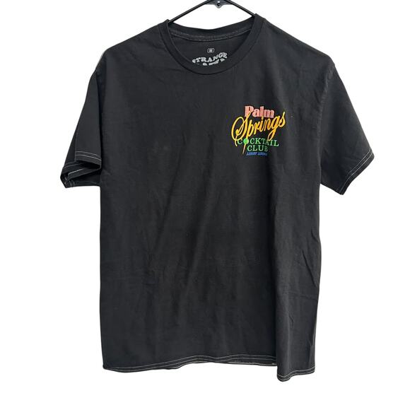 Retro Palm Springs Cocktail Tee‎ Strange Daze California Black Size M - Picture 4 of 4